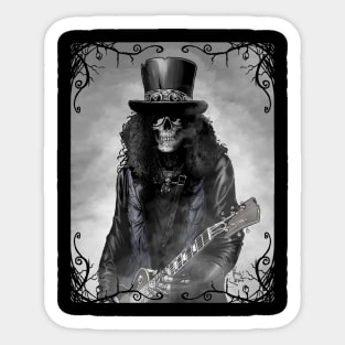 Rock Skull Guitarist Sticker